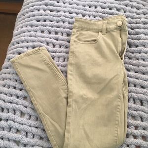 Green hi-rise AEO jegging